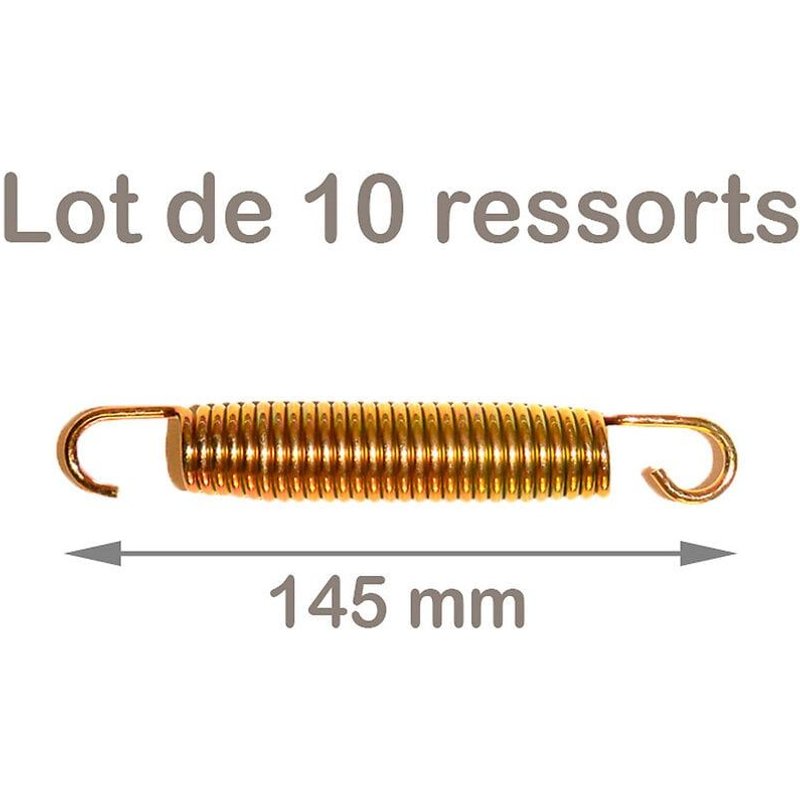 Lot De 10 Ressorts Gold 145mm Pour Trampoline De Jardin