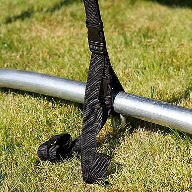 Kangui Kit Ancrage Adaptable Sur Tout Trampoline: 4 Piquets Acier + 4 Sangles