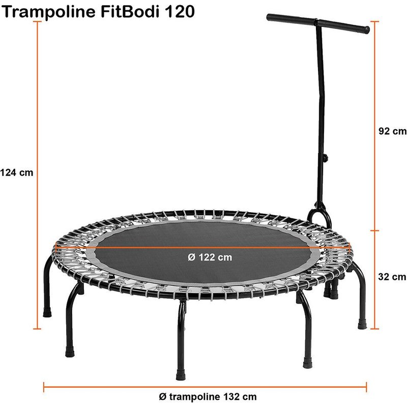 Kangui - Mini Trampoline Fitness Fitbodi ?120 - Qualit? Pro - Usage Sportif Et Bien-?Tre - Certifi? Par Le Critt
