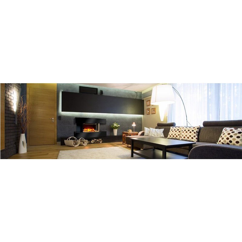 Cheminée électrique décorative ""Lounge médium"" - noire