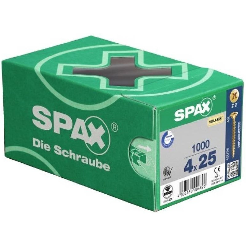Vis universelle SPAX SeKo cruciforme Z 5,0x120/69 galvanis? Jaune (Par 200)
