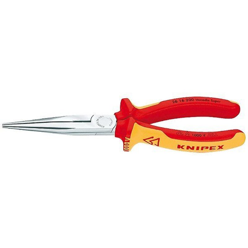 Pince 1/2 ronde isolée avec tranchant Knipex