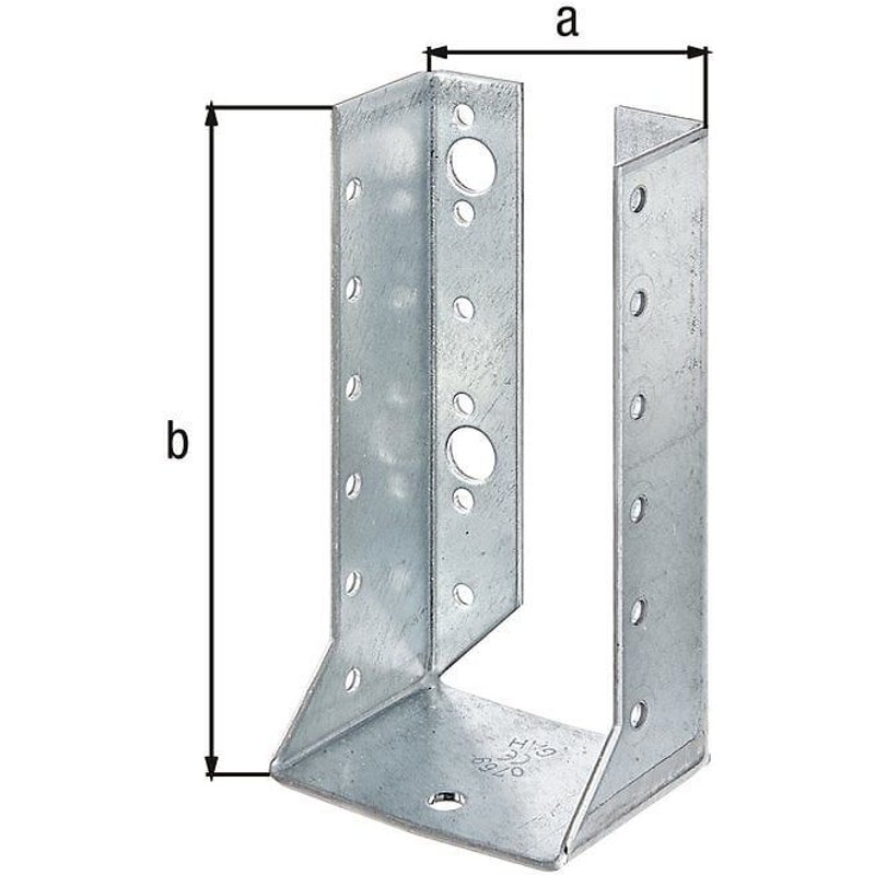 Support U ailes intérieures galvS 64x128