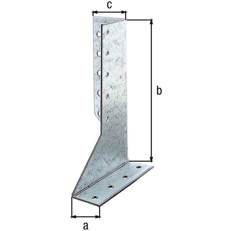 Support ecartement variable gauche 30x140x2 mm galvanisé