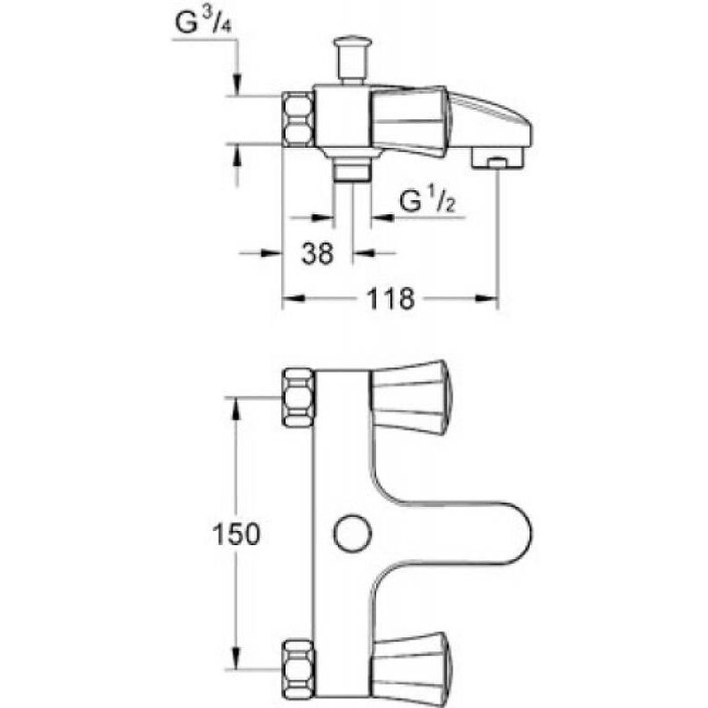 Mélangeur bain-douche Costa L