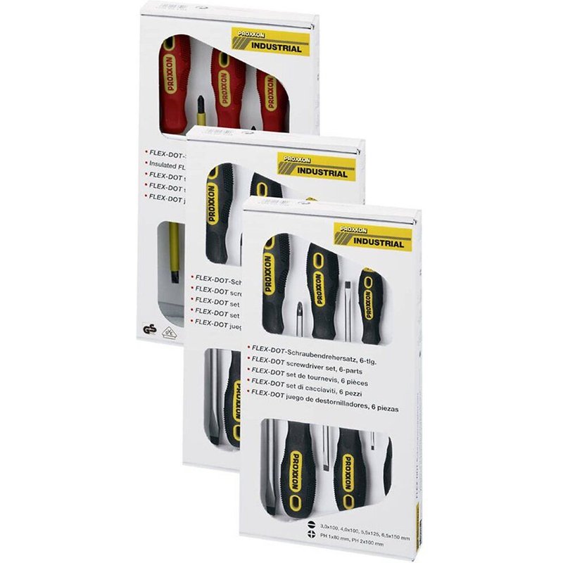 6 tournevis plat/cruciforme Proxxon Industrial