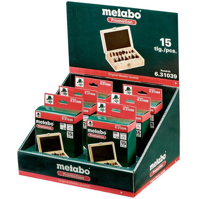 Metabo Assortiment de fraises, 15 pièces, « Promotion »
