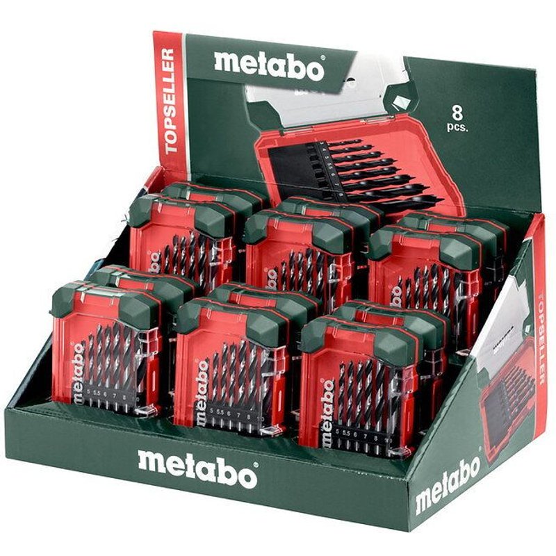 Coffret de forets à bois "Promotion", 8 pièces Metabo - 626705000