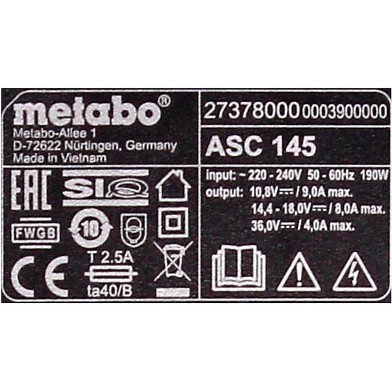 Metabo Set de base LiHD 2x LiHD 18V/5,5 Ah, ASC 30-36 - 685122000