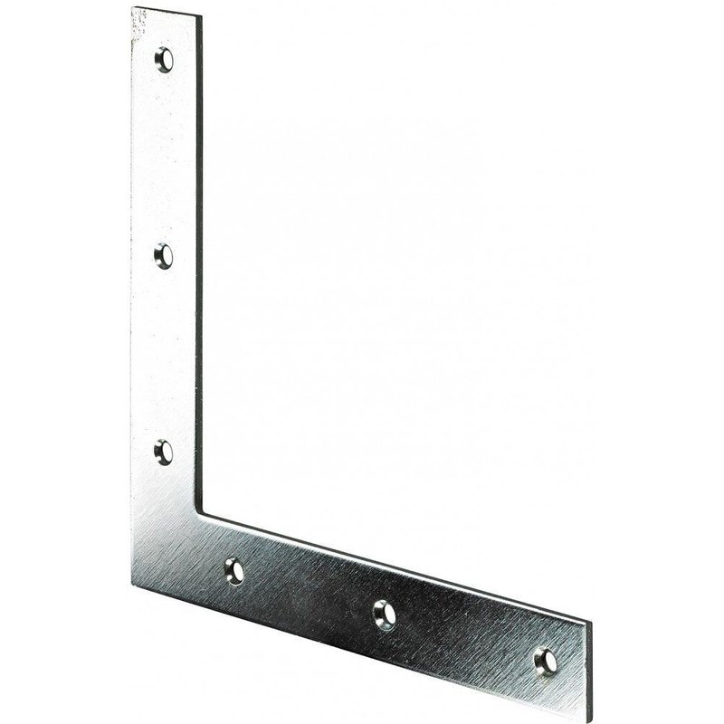 1 équerre d'assemblage plate acier zingué HETTICH, l.140 mm