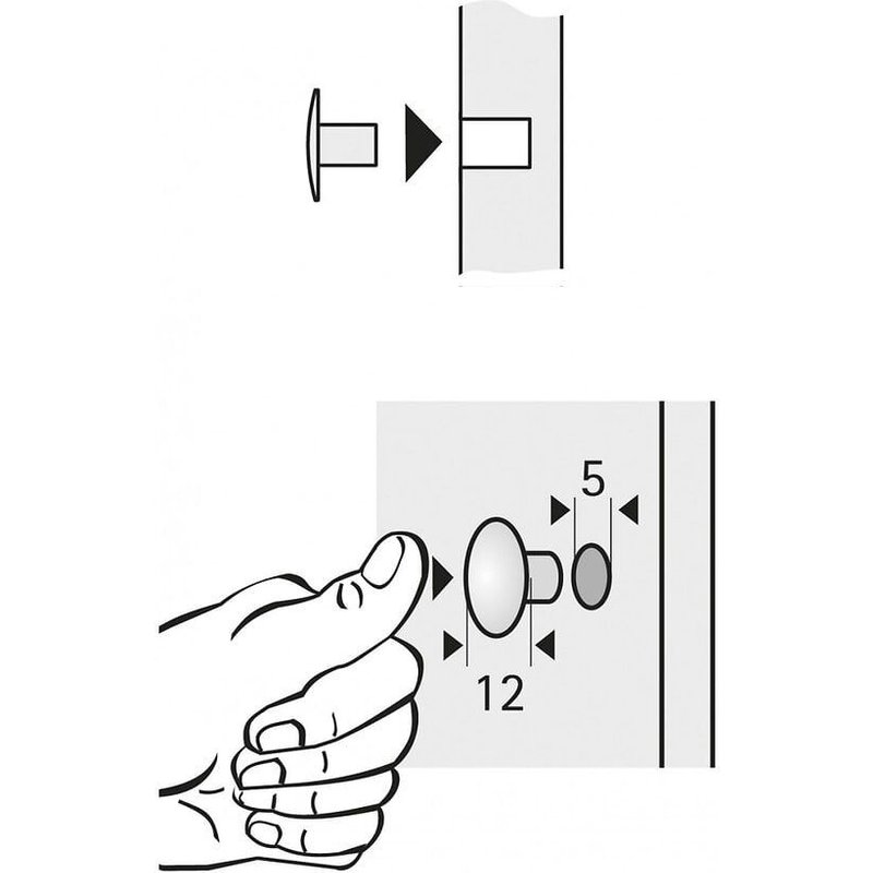 Lot de 20 cache-vis plastique brut HETTICH