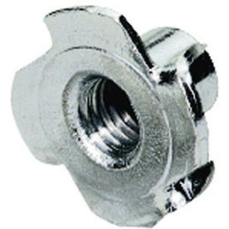 Lot De 8 Écrous À Enfoncer Acier Chromé Hettich, L.19 Mm