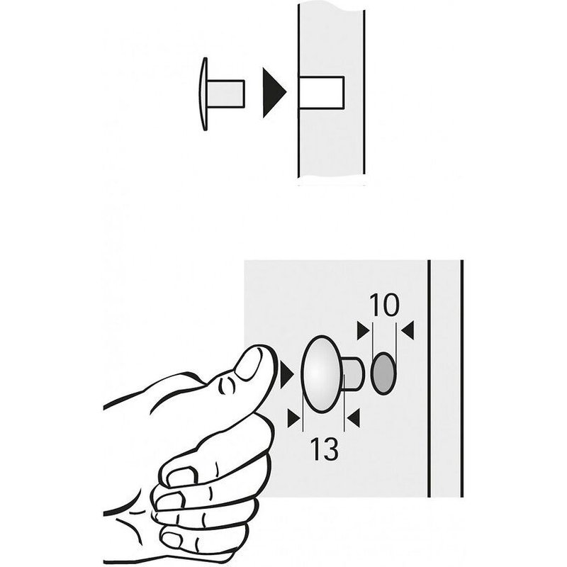 Lot de 20 cache-vis plastique brut HETTICH