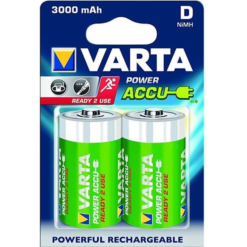 Varta Power Accu - Batterie 2 x D - NiMH - (rechargeables) - 3000 mAh