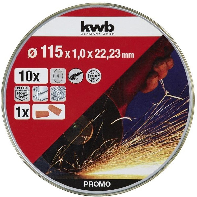 10 disques à tronçonner extra fins, 115x1,0mm