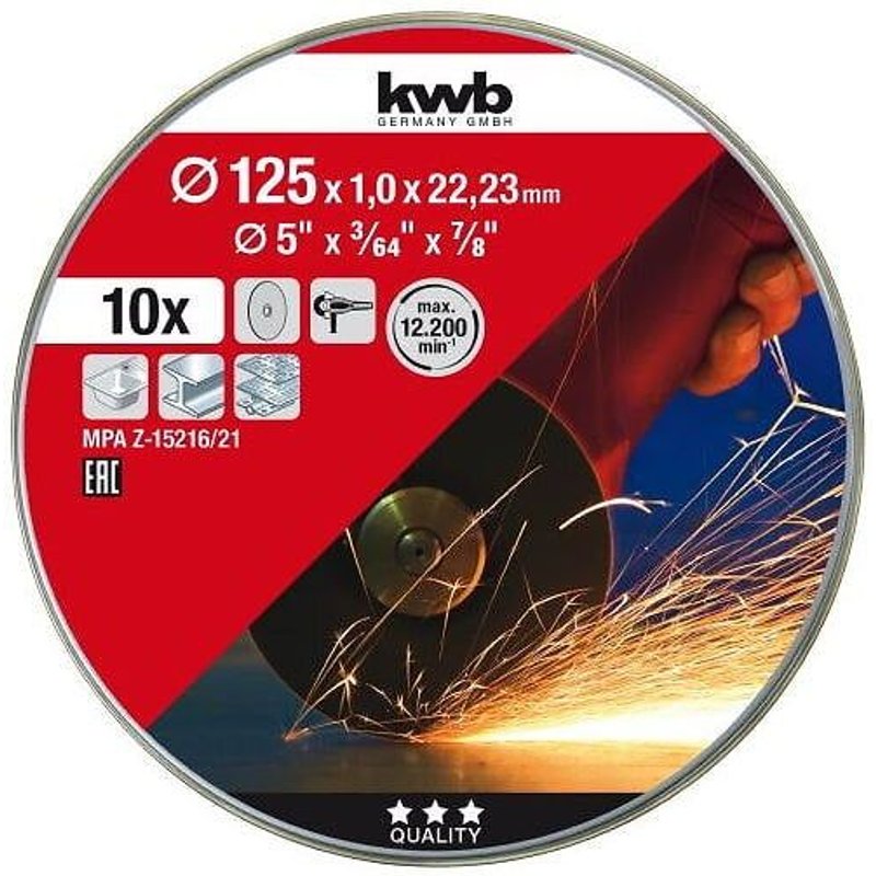 10 disques à tronçonner fin 125x1.0