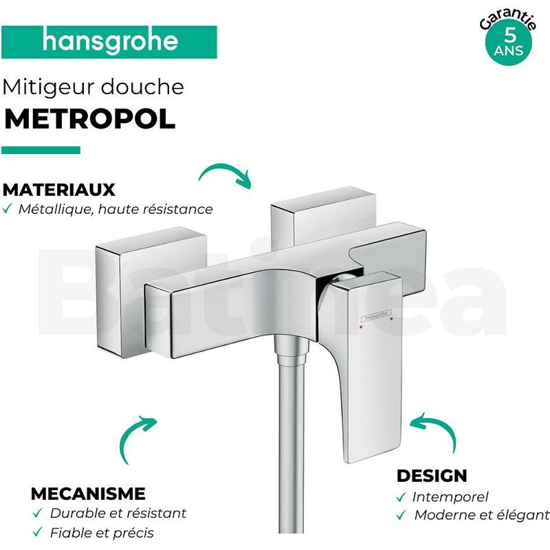Metropol Mitigeur douche, chromé (32560000)