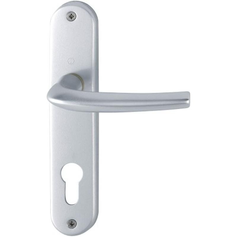 Poignées sur plaques clé I - aluminium champagne - San Diego HOPPE