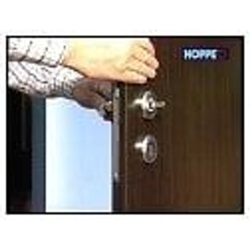 Poignées sur plaques clé L - aspect inox - EA 165 mm - New York HOPPE