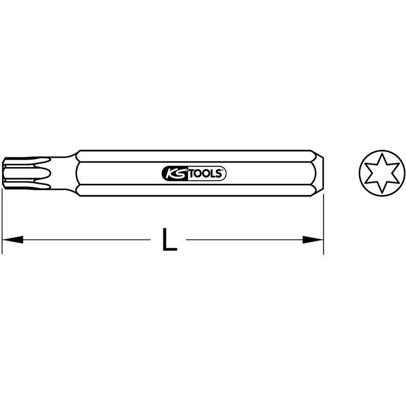 Embout de vissage KS TORX 45 - entrainement 10 mm, longueur75 mm