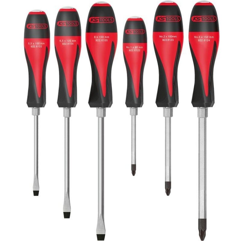 Boîte de 6 tournevis ULTIMATEmax, 3,5 à 8 mm - PZ1 à PZ3 KS TOOLS 922.6120