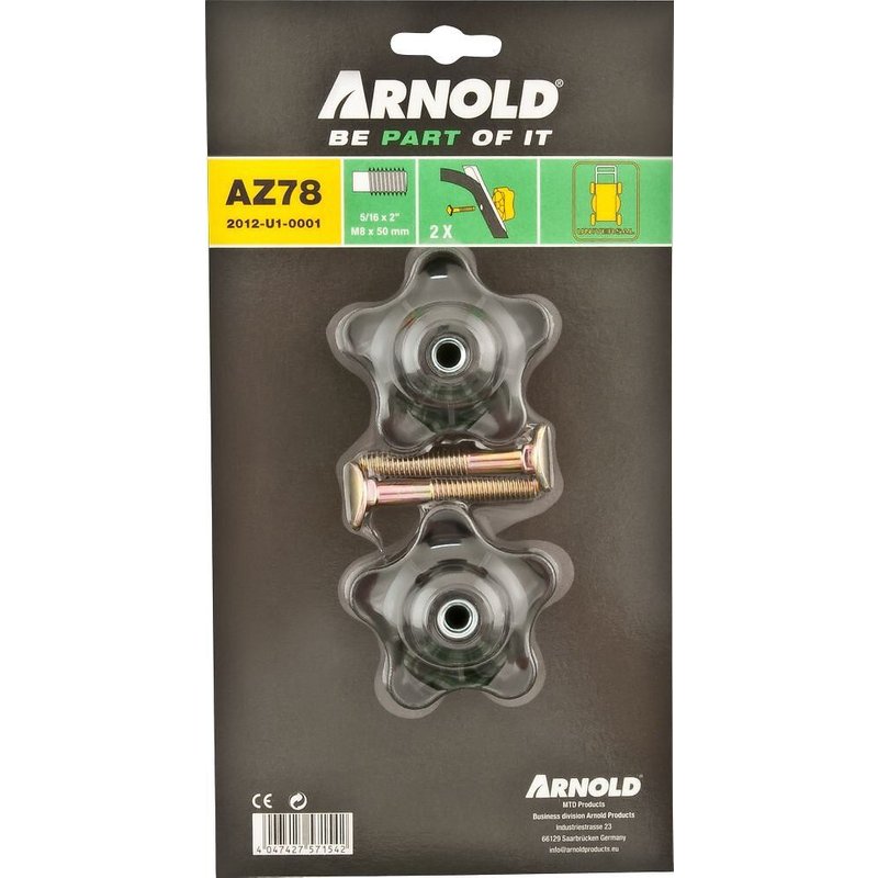 Arnold Jeu de fixation brancard 5/16"" poignée etoile - 2012-U1-0001