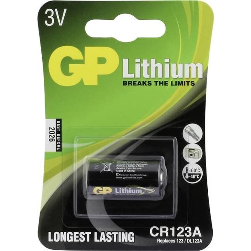 CR123A 1 pile 1300mAh