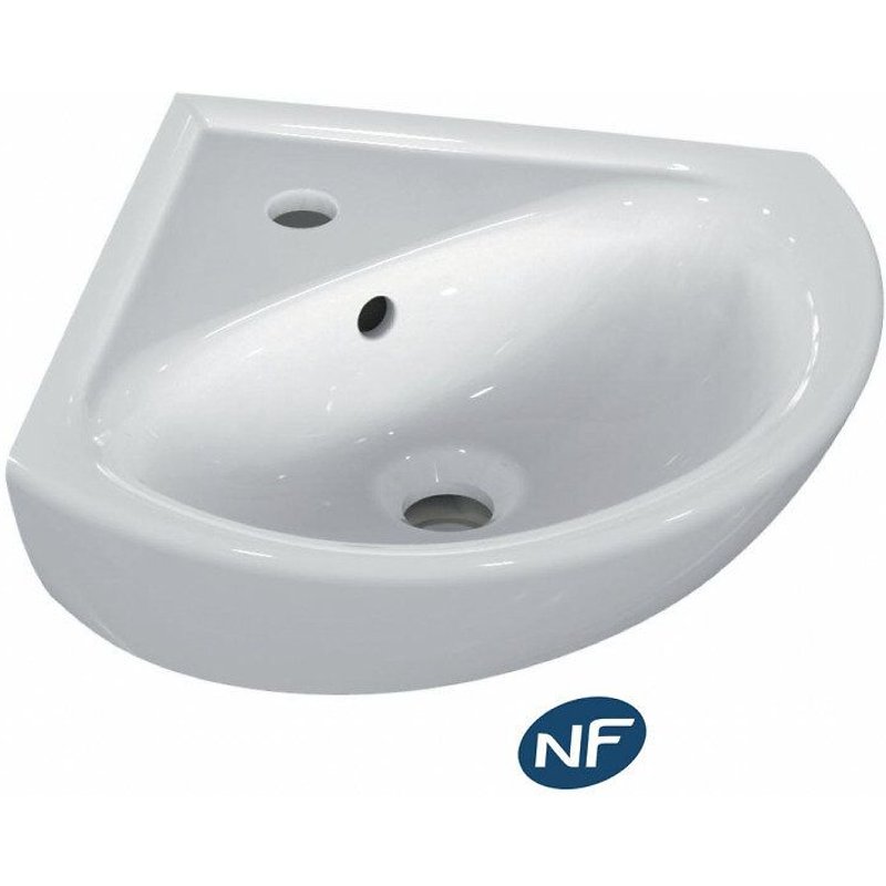 Lave-mains - pose en angle - trop plein - Ulysse - 34x34x44 cm PORCHER