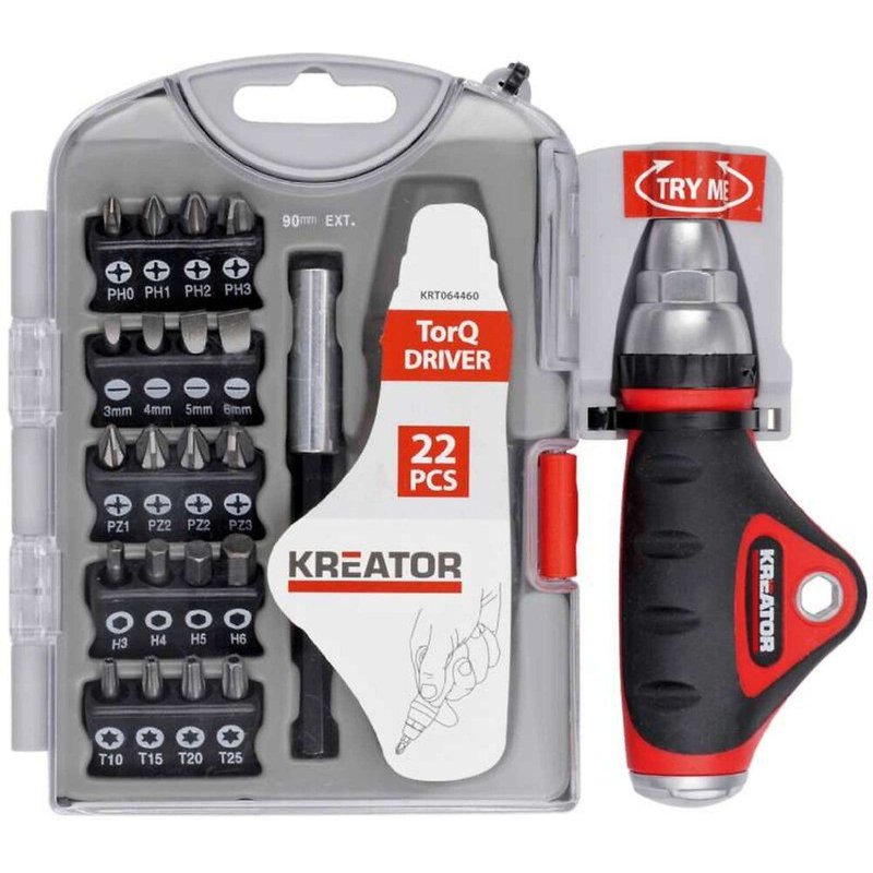 Set Embouts de Vissage 25 MM 22 Pieces Kreator-Krt064460