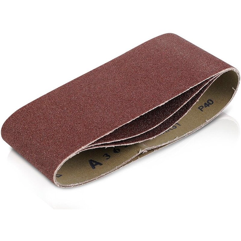 Lot de 3 bandes de ponçage - grain 80 - 100 x 560 mm