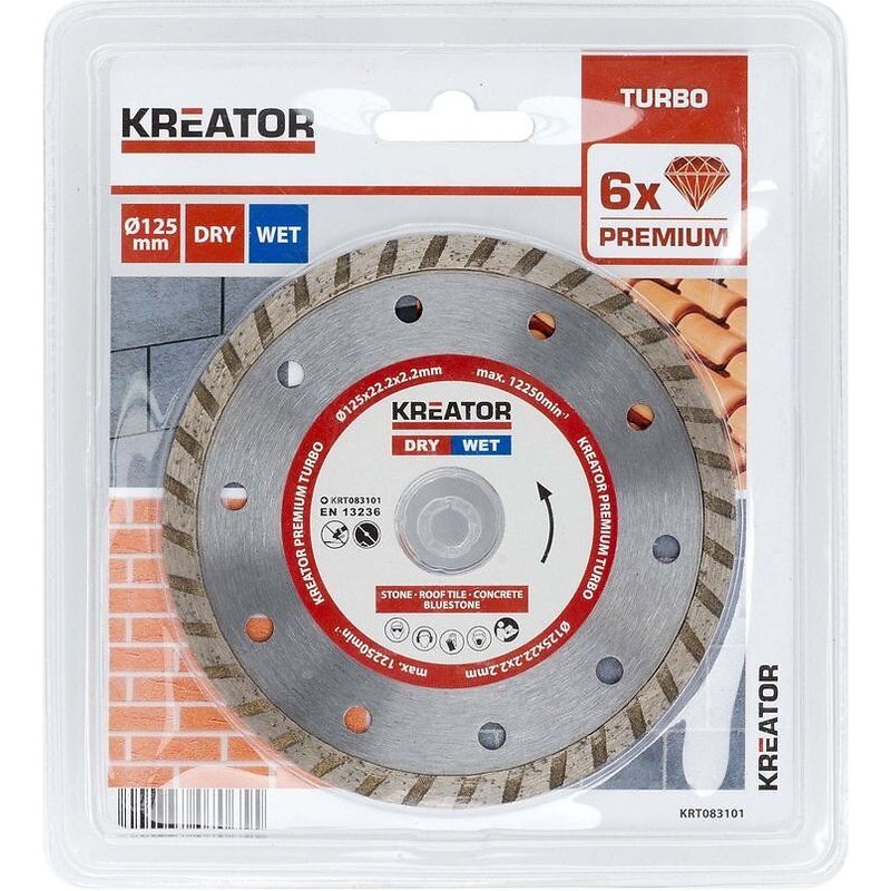 Disque diamant universels turbo - Alésage 22,2 mm 1 disque 125 mm 2,2 mm
