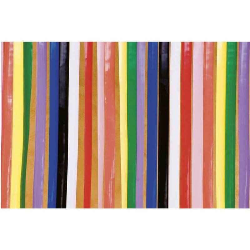 Rideau De Porte Lanières Plastique Multicolore