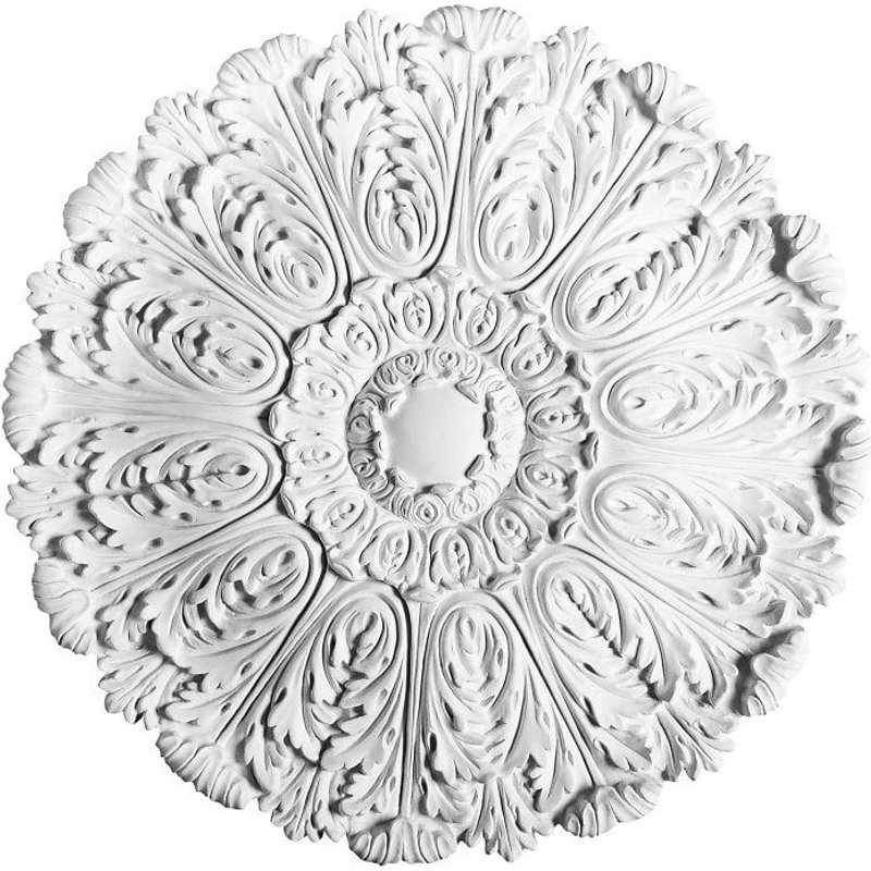 Rosace Décoration de plafond Elément de stuc Orac Decor R27 LUXXUS Elément décoratif classique blanc 75 cm diamètre