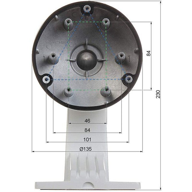 Hikvision DS-1273ZJ-135B - Montage mural pour bras de caméra dôme avec boîtier de raccordement - blanc hik