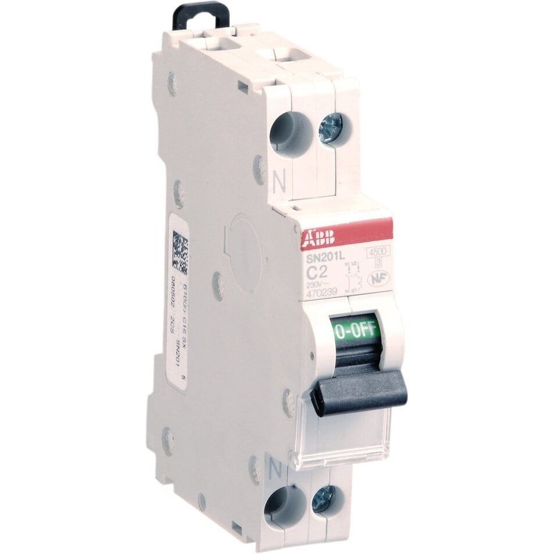 ABB Disjoncteur modulaire phase plus neutre (PH/N) 2 A