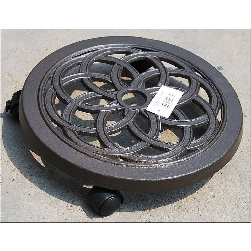 Support roulant en fonte "" Flora Roll Alu"" - 30 cm