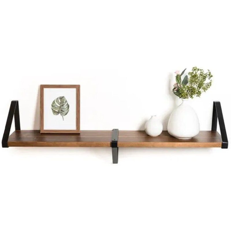 Equerre Style industriel en acier mat noir, H.26.1 x P.21 cm