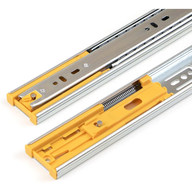 Coulisse à sortie totale - amortie - 35kg - 450 mm - zingué - par 5 EMUCA