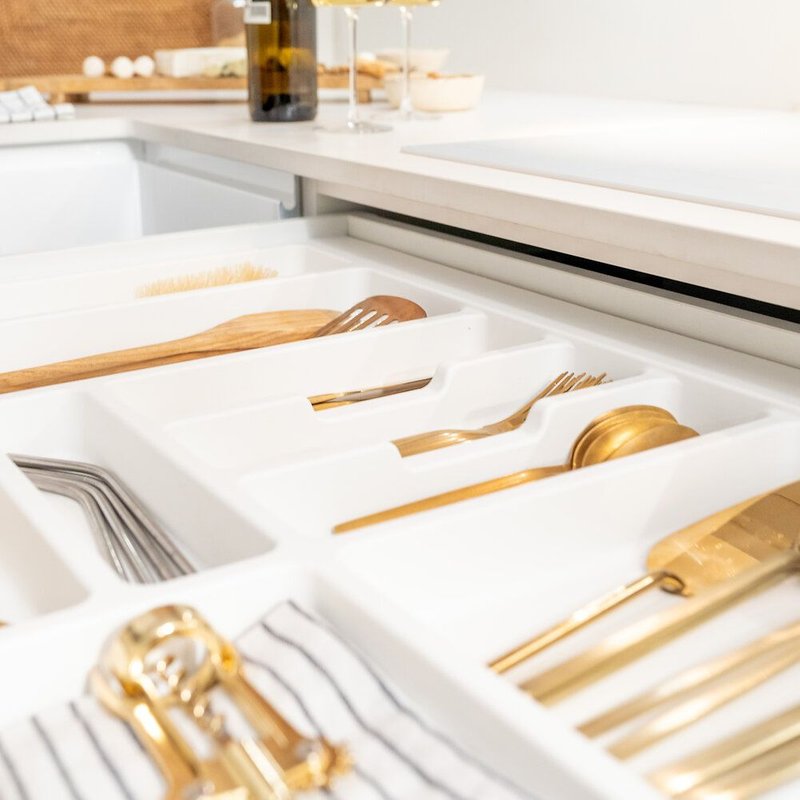 Range-couvert pour tiroir Concept-Vertex - plastique - blanc - 700 mm EMUCA