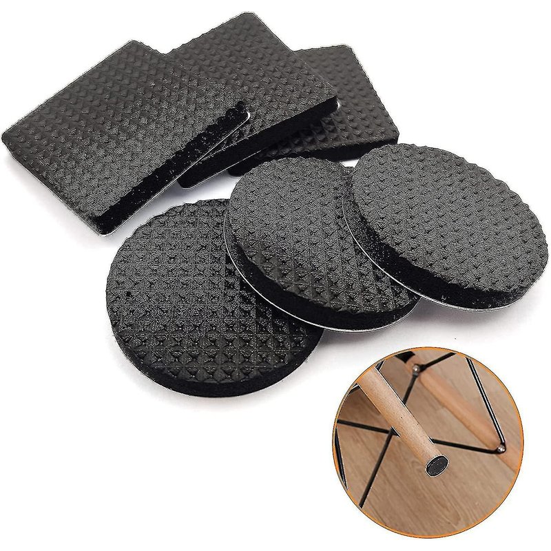 60 Pieces Non-Slip Rubber Pads, Rubber Feet Self-Adhesive Furniture Protector Pads, Protective Pads For Floor, Table, Chair, Bed Legs
