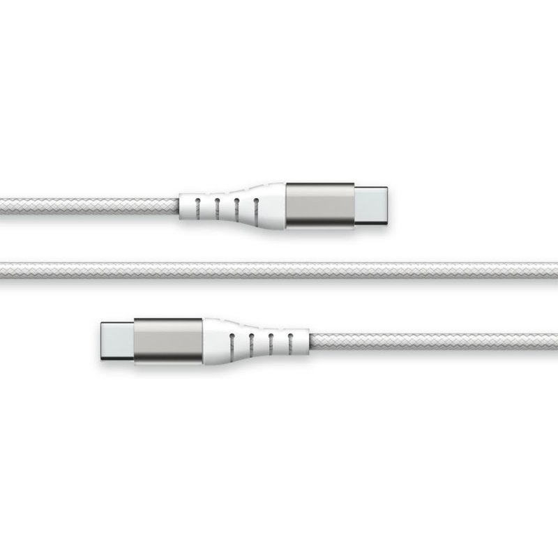 Câble USB C/USB C Garanti à vie 2 m 3A Blanc Force Power