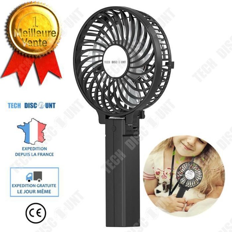 TD® Ventilateur usb de poche pliable voyage silencieux portable oscillation bureau voiture pc rechargeable décoration chaleur été