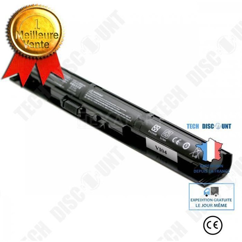 Batterie compatible avec ordinateur portable HP VI04 14,8 V 2200 mAh remplacement réparation informatique recharge rapide efficace