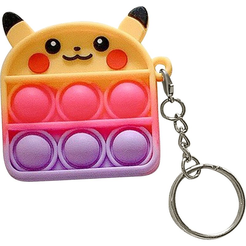 Mini jouet pop Fidget avec fossettes simples, son porte-clés Anti-Stress, Anti-Stress, bulle de poussée, en Silicone, pour les enfants autistes et tdah