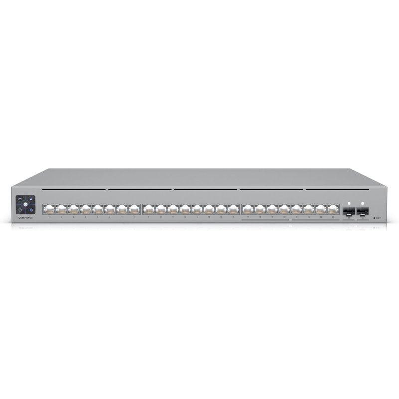Ubiquiti UniFi Switch Pro Max 24 - Commutateur - C3 - Géré - 16 x 10/100/1000 + 8 x 2.5GBase-T + 2 x 10 Gigabit Ethernet - de bureau, Montable sur rack