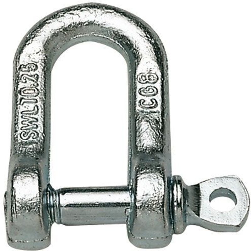 Manille droite acier zingué larg.17mm axe 7.3mm