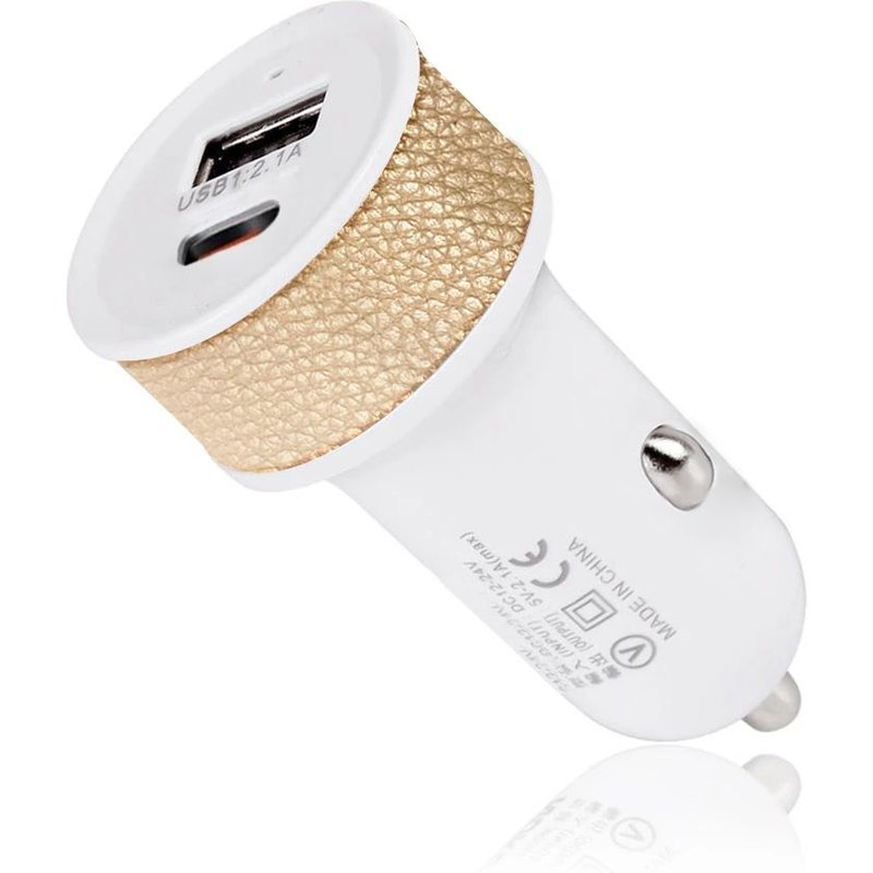 Chargeur Voiture Rapide Double Ports Type-C 25w/Usb2 15w,Prise Allume-Cigare Quick Charge Pour Samsung Galaxy Tab A7 10.4 2020 10.4"-Visiodirect