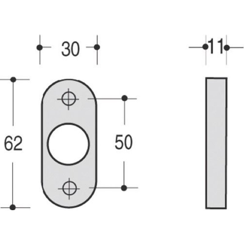 Paire de rosace ovale clé I blanc 99 - HEWI - 316 99