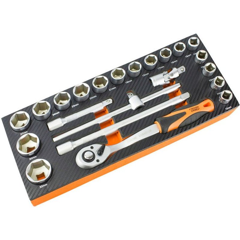 Module mousse douilles 1/2" et accessoires pour servantes d'atelier