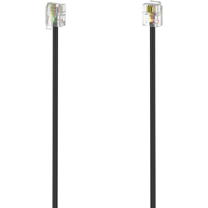 Câble modulaire, fiche mâle 6p4c - fiche mâle 6p4c, 3 m, noir